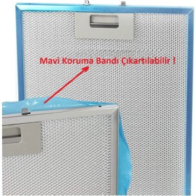 Resim ARC-PART Esty 2240 B6 Siyah Davlumbaz Alüminyum Filtre 26,2X25,3 cm - (2 Adet) + Karbon Filtre - 2'li Set 