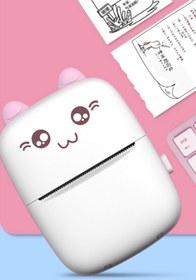 Resim SİLVERROOM Pembe Mini Yazıcı Mini Taşınabilir Termal Yazıcı Kablosuz Bağlantı Ap Kontrol 