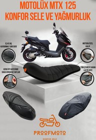 Resim PROOFMOTO Motolüx Mtx 125 Konfor Sele Ve Yağmurluk Kılıf 