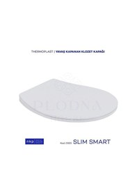 Resim Slim Smart Oval Form C Model Yavaş Kapanan Klozet Kapağı Üstten S 