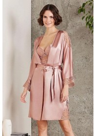 Resim Pierre Cardin 6000 Kadın Dantelli Saten 6'lı Set-brandy Brandy 