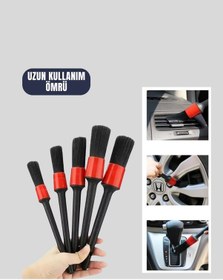 Resim 5'li Araç Temizlik Fırça Seti-detaylı Temizlik İçin Çok Amaçlı Fırçalar 