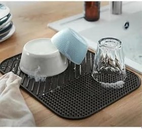 Resim Seahome Çift Taraflı Kaydırmaz Silikon Bulaşık Kurutma Matı Örtüsü Buzluk Halısı Bulaşıklık ANTRASİT RENK SEA148A 