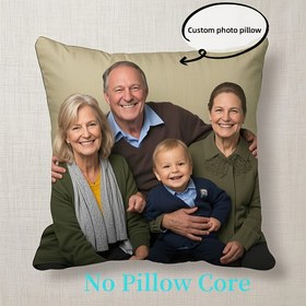 Resim Özel Fotoğraf Yastık Kılıfı - Özel Çift Taraflı Baskı, Rahat Aile Fotoğraf Yastık Kılıfı, Benzersiz Hediye Fikri, Polyester Malzeme, Makinede Yıkanabilir, Fermuar Kapatma - Mutfak Dekoru İçin Mükemmel 