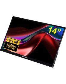 Resim Verbatim 14" Full HD Dokunmatik IPS + HDR Ekran / Freesync / Entegre Hoparlörlü 60 Hz / 6ms Alüminyum Taşınabilir Monitör - PMT-14 (49591) (Neopren Koruyucu Kılıf Dahil) 