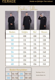 Resim Kadın Buyuk Beden Kislik Tesettur Pardesu Tam Boy - Mürdüm / 48 