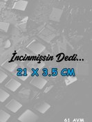 Resim 61 AVM İncinmişsin Dedi - Sticker Folyo Kesim | Siyah | 21 x 3.5 cm 