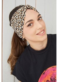 Resim Eşşiz Desenli Bandana Saç Bandı Ekstra Yumuşak Esnek Doğal Pamuklu Penye - Tek Ebat / Leopar Leopar 