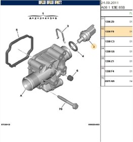 Resim PSA Hararet Müşürü 206 207 307 Partner Berlingo C3 (1338F8-TS10477) 
