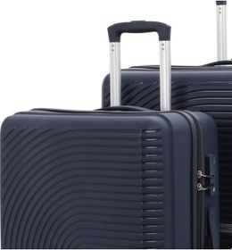 Resim Mçs Bavul Büyük Ve Orta 2li Set Kırılmaz Silikon Valiz V374 Lacivert Lacivert 