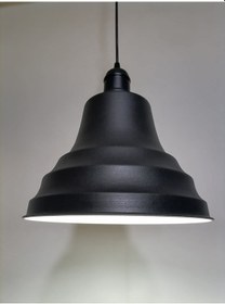Resim Riolight Retro Siyah Içi Beyaz Tekli Metal Sarkıt Çap: 27Cm (538288368) 