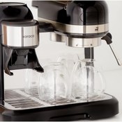 Resim Karaca Kahve Öğütücülü, Süt Köpürtücülü, Espresso, Latte, Cappuccino, Americano Makinesi, 1.4L 