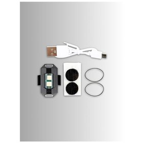 Resim Kablosuz Şarjlı Çakarlı Çok Modlu Mini Drone Ve Uçak Kanadı Led İkaz Ve Farkındalık Sağlar - 7 Renk Lamba Led - Araba Motosiklet Bisiklet 