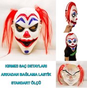 Resim azrlyaonline Kızıl Saçlı Joker Palyaço Maskesi (5224) 
