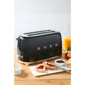 Resim Smeg Siyah 2x2 Ekmek Kızartma TSF02BLEU 