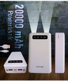 Resim Jnuobi 20000 Mah Type-c 22.5w Hızlı Şarj Powerbank Led Ekranlı, Siyah Powerbank 