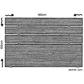 Resim Pasifichome Huga Çift Kişilik Yatak Başlık Meşe 140Lk / 140Lk Baza Başlık 