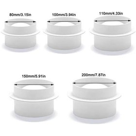 Resim Willowhaven 80 100 110 150 200mm Plastik Çekvalf Hava Kanalı Rondelası 150mm 