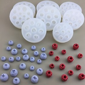 Resim 1 adet, Kendin Yap Kek Süsleme ve Pişirme için 3D Silikon Yaban Mersini ve Ahududu Çikolata Kalıbı - Fondan ve Meyve Şekilli Şeker Kalıbı - Evde Pişiriciler için Mutfak Aletleri ve Aksesuarları 