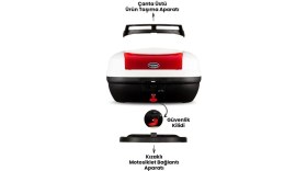 Resim Stuning First Bag 48 Litre Beyaz Motosiklet Çantası Reflektörlü ABS Malzeme 