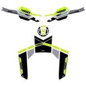 Resim GP Kompozit CF Moto 450 MT 2024 Uyumlu Tank Pad Seti Siyah 