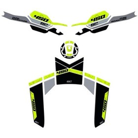 Resim GP Kompozit CF Moto 450 MT 2024 Uyumlu Tank Pad Seti Siyah 