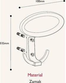 Resim Büyük Hitit Elbise Askısı Parlak Krom (2 Adet) 