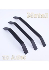 Resim Şahin Alüminyum Metal Lüks Modern Mobilya Çekmece Mutfak Dolabı Kulpu Siyah 224mm 10 Adet Siyah 