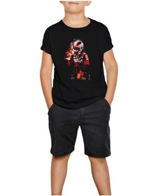 Resim F1 Charles Leclerc Ferrari Siyah Çocuk Tişört Siyah 