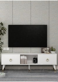 Resim 1385tv150dd-1 Tv Sehpası- Beyaz-altın 
