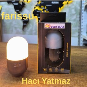 Resim Gk-23059 Şarjlı Hacı Yatmaz Kamp Ve Masa Lambası 122 Lümen, 4000 Mah, Rgb Renkli Işık Beyaz 