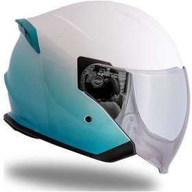 Resim Palio 2.0 Deepsky Mavi-beyaz Güneş Vizörlü Açık Kask C3 Beyaz 