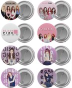 Resim Black Pink Çata Rozeti Seti 8 Adet En Büyük Boy 5.8Cm Iğneli Broş 