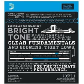 Resim D'Addario EXL160SL XL Nickel Serisi Bas Gitar Tel Seti (Medium - 50-105 - Super Long Scale) 