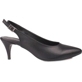 Resim Fitbas 111215 014 Kadın Siyah Mat Büyük & Küçük Numara Stiletto 