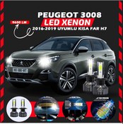 Resim Peugeot 3008 2016-2019 Kısa Far Uyumlu Şimşek Etkili Led Xenon Pro Series H7 