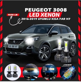 Resim Peugeot 3008 2016-2019 Kısa Far Uyumlu Şimşek Etkili Led Xenon Pro Series H7 