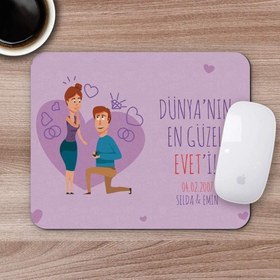 Resim Kişiye Özel Romantik Tasarımlı Mousepad - R32 