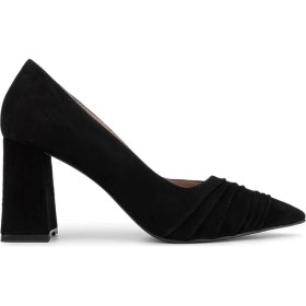 Resim Tamer Tanca Kadın Hakiki Deri Siyah Süet Topuklu Ayakkabı 1129 401 Bn Ayk Sk25-26 Sıyah Suet SIYAH SUET 