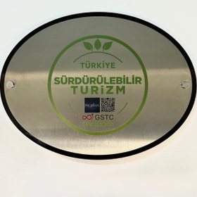 Resim Güvenli - Sürdürülebilir Turizm Tabelası - Demir Vida / Var / Ahşap (18 mm) 