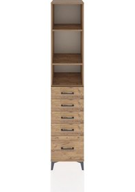 Resim Hyperion Dolap 3 Raflı 5 Çekmeceli 44x44x221 Çam-çam Atlas Çam 