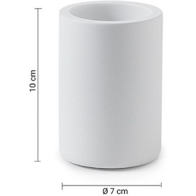 Resim Brenda Diş Fırçalık, Tezgah Üstü - Mat Beyaz 