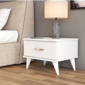 Resim Tanmob Komidin 1 Çekmeceli Beyaz - Kmd0101 