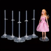 Resim 14 yıldan fazla plastik bebek standı, 5/10 paket ayarlanabilir destek askıları yuvarlak tabanlı elbise bebek ekranı için - çeşitli bebekler, model tutucu aksesuarlar, koleksiyon oyuncak düzenleyici hediye ile uyumlu 