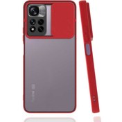 Resim Xiaomi Redmi Note 11 Pro Plus 5g Kılıf Slayt Sürgülü Kamera Korumalı Renkli Silikon Kapak 