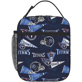 Resim Nfl Futbol Takımı Logolu Öğle Yemeği Çantası, Yalıtımlı Öğle Yemeği Kutusu Yeniden Kullanılabilir Soğutucu Kap Termal Bento Çantası Çok Renkli 