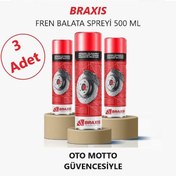 Resim OTO MOTTO Braxıs Fren Balata Spreyi Braxis 500 ML 3 Adet 