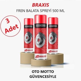 Resim OTO MOTTO Braxıs Fren Balata Spreyi Braxis 500 ML 3 Adet 