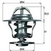 Resim Esse Otomotiv - Golf4-bora-passat-caddy-t4-polo Classıc Termostat 87 C / 1 173 87 95- Bhtx1387d 044121113 