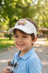 Resim AYDINER TEKSTİL 3D Ayıcık BOY Figürlü Eğlenceli Erkek Çocuk Vizör Şapka 